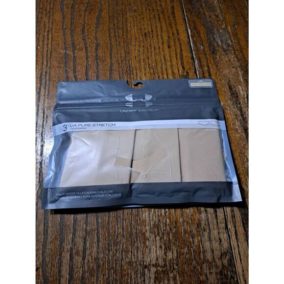 New Three Pair Large Under Armor Tan Nude Hipster Pure Stretch Panties Underwear - Picture 1 of 4